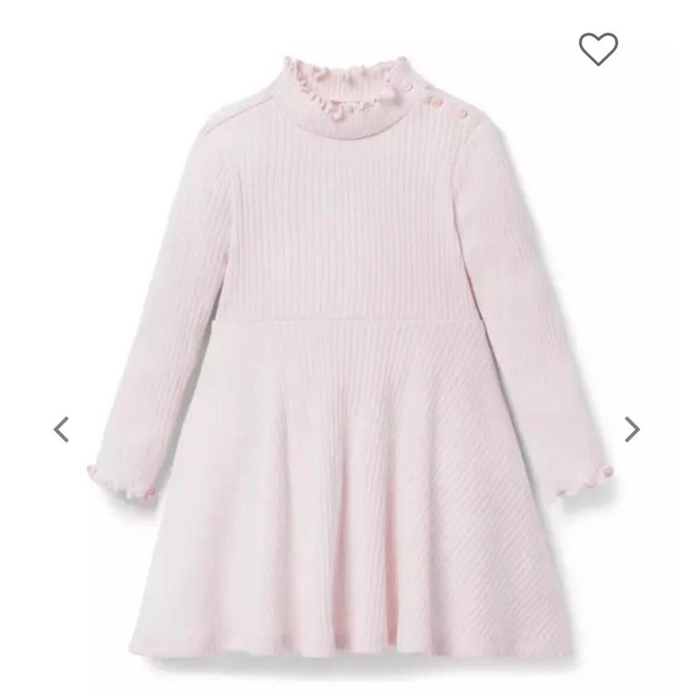 Janie and Jack Light Pink Ribbed Dress